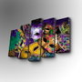 Wallity 5PUC-107 Cuadro Decorativo en Lienzo de 5 Piezas Multicolor